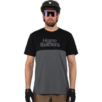 cyklistický dres dres Horsefeathers Fury - Black/Gray S