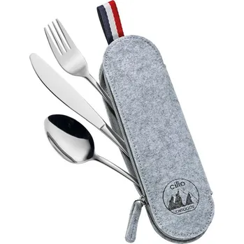 Cestovní příborový set VIAGGIO, šedý - Cilio (VIAGGIO příborový set, šedý - Cilio)