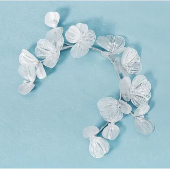 Souprava šperků B-TOP Svatební květinová ozdoba do vlasů LEAF Druh barvy: Stříbrná