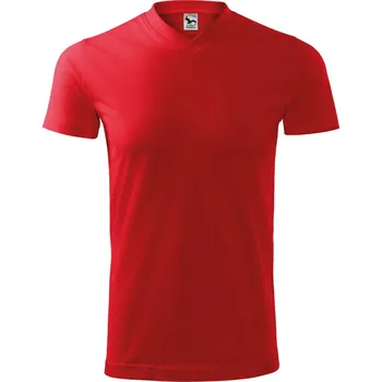 Pánské tričko Malfini Heavy V-neck Unisex triko 111 červená M