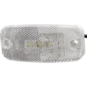 Denní svícení LED obrysové světlo bílé oválné 12V/24V pro traktory, přívěsy a zemědělskou techniku