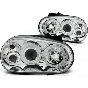 Osvětlení automobilu Tuning Tec Přední světla VW GOLF 4 09.97-09.03 ANGEL EYES chromové, s mlhovkami