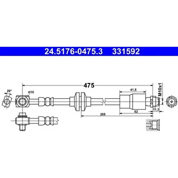 Brzdová hadice Brzdová hadice ATE 24.5176-0475.3