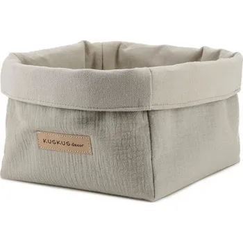 Úložný box Mušelínový čtvercový košík, béžový
