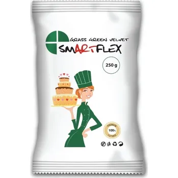 Čokoláda Smartflex Grass Green Velvet Vanilka 250 g v sáčku, tmavě zelená potahovací hmota ( konec doby trvanlivosti)