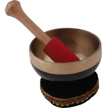 Relaxační hudba Tibetská mísa Black/Gold prům. 10 cm