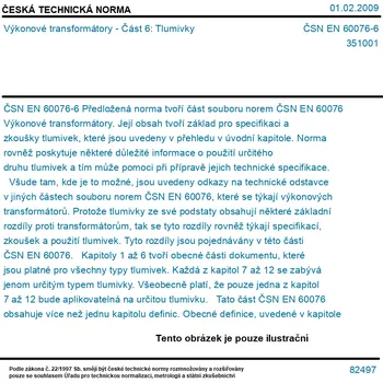 ČSN EN 60076-6 - Výkonové transformátory - Část 6: Tlumivky - Tisk