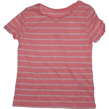 Dívčí růžové pruhované tričko. 158 – 164