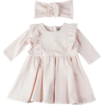 Dívčí šaty Dívčí růžové šaty s čelenkou Emilka