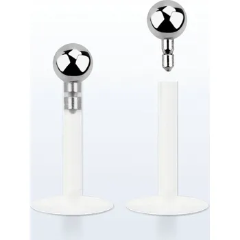 Piercing Piercingate Labreta PLA00273 - Délka tyčky: 6 mm, Kuličky: 2 mm, Průměr tyčky: 1,2 mm
