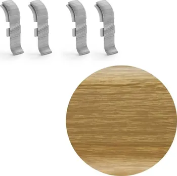 soklová lišta NOVÁK Spojka k soklové liště PVC dub Virginia 56x23, 4 ks NGTF20