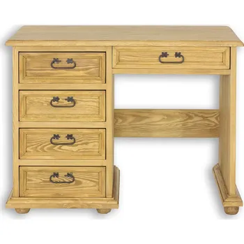Psací stůl Drewmax BR700 psací stůl masiv borovice rustikal (Voskovaný borovicový nábytek)