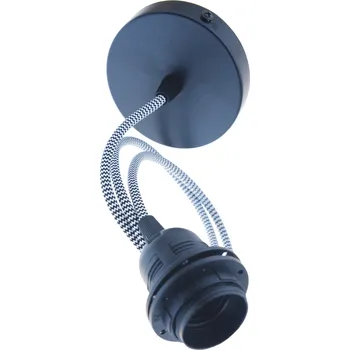 Lustr s plastovou objímkou a dvěma kroužky, černá