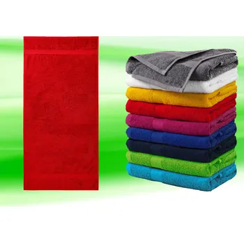 Ručník vyšívaný ručník se jménem červený