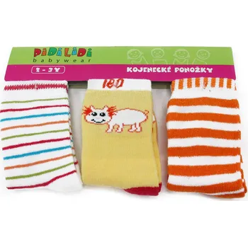 Pruhované dětské kojenecké ponožky s obrázkem 2 - 3 roky Semiel - 3 páry