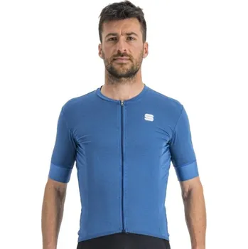 cyklistický dres dres Sportful Monocrom Jersey, blue sea - vel. XL 118068