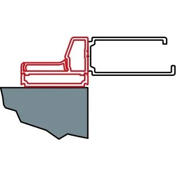 ATYP profil k postrannímu upevnění dveří na straně pantů do zdi, bílý matný, pro Easy EPE.09.SM1