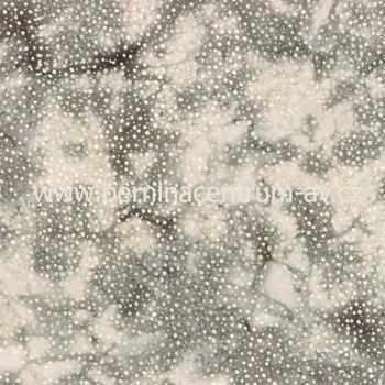 Hoffman 3019-092 bali batika puntík šedá bavlněná látka patchwork