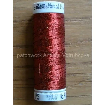 Nit Mettler Metallic 40 7633-1723 červená nit metalická 100m