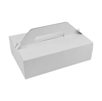 Krabice na pečivo Krabice na dorty s držadlem větší 27x18x10cm 50ks