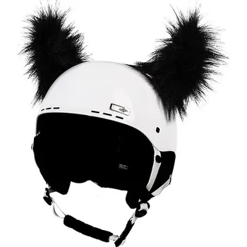 Příslušenství k helmě na motorku Oddments Uši na helmu rohy chlupaté černé