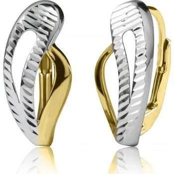 Náušnice Luxur, Zajímavé náušnice Norie, bílé a žluté zlato, 585-11-3-1762.2ZB0.0.00.000.08