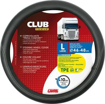 Potah na volant Lampa Club Premium Large 46-48 cm černý