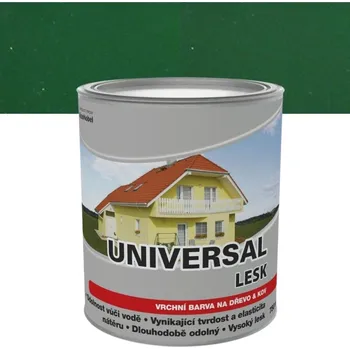 univerzální barva Dulux Universal lesk 5700 zeleň mechová 0,75l (vrchní barva vhodná na dřevo, kov i jiné materiály k univerzálním nátěrům)