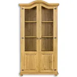 KW703 dřevěná rustikální vitrína z přírodní borovice Drewmax (Povrch přírodní vosk!)