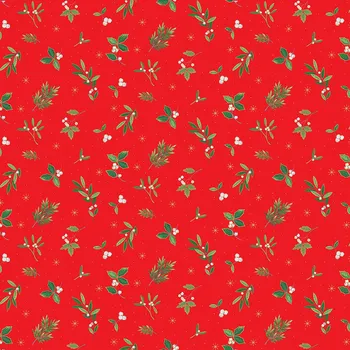 MAKOWER UK Látka vánoční v metráži se zlatým efektem 2492R