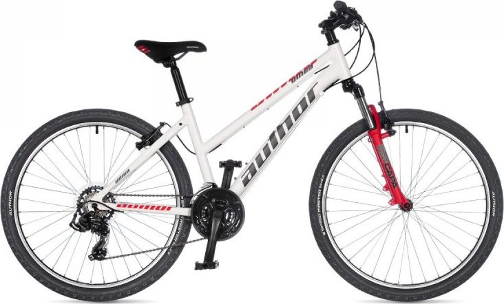 AUTHOR dámské kolo Unica 26 2021-22 vel.18" bílá/červená/stříbrná MTB 26"kolo