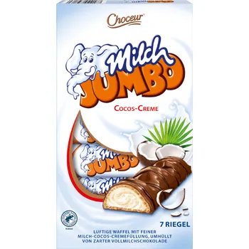 CHOCEUR MILCH JUMBO ČOKOLÁDOVÉ TYČINKY KOKOS 150g NĚMECKO!