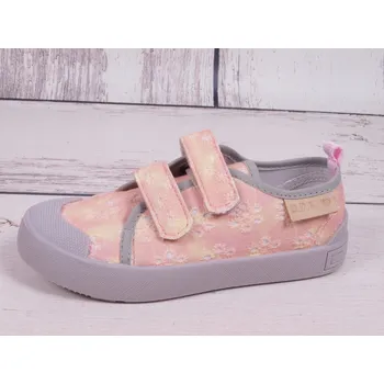 Dívčí tenisky D.D.step Plátěnky tenisky D.D. step CSG-7 šedorůžové s kvítky velikost: 20