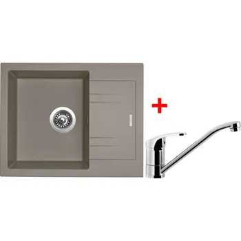 Set Sinks LINEA 600 + PRONTO Barva: Šedobéžová, Označení: Truffle + Dárek