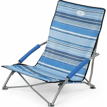 Zahradní lehátko Plážové křeslo NILS Camp NC3035 modro-bílé
