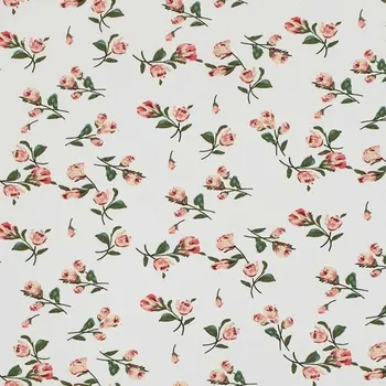 Šatovka N5798 bílá, růžovo-žluté kytky, š.150