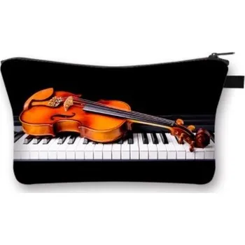 Kosmetická taška s potiskem housle a klavír