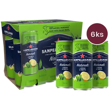 Limonáda Sanpellegrino Limone & Menta, plech, 0,33l - 6 ks