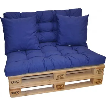 Podsedák Nábytek PEGAS Polstry na paletový nábytek - látka tmavě modrý melír