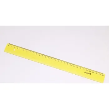 Pravítko 30 cm, transparentní žluté