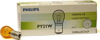 Autožárovka Philips LongLife EcoVision BAU15s 12V 21W