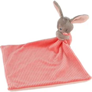 usínáček Teddies Plyšový usínáček zajíc růžový