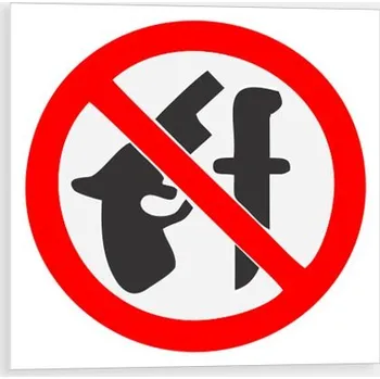 Značení Zákaz nošení zbraní Samolepka 92 x 92 mm tl. 0.1 mm - Kód: 15393