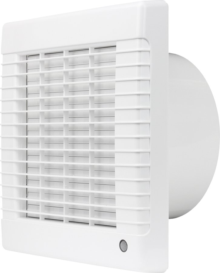 Dalap 100 LVZ Ventilátor do koupelny s automatickou žaluzií a časovým doběhem Ø 100 mm, výkonnější motor