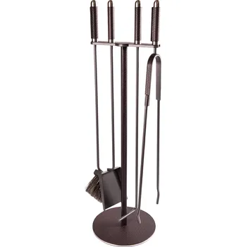Krbové nářadí PINETTI CAMINO Krbový set z pálené oceli FIRENZE, coffee