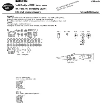 Plastikový model New Ware 1/144 Mask Tu-160 Blackjack EXPERT (ZVE/ACAD)