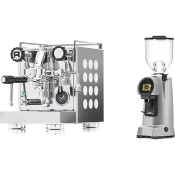 Kávovar Rocket Espresso Appartamento, white + Eureka Helios 65, grey