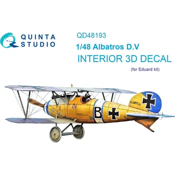 Plastikový model Quinta studio 1/48 Albatros D.V 3D-Print&col. Interior (EDU)