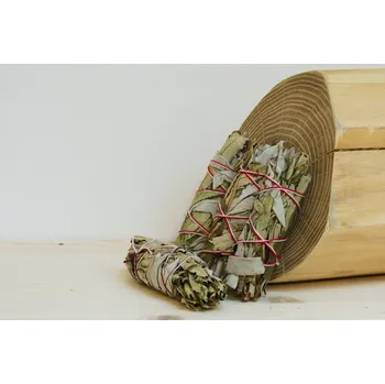 Čajovna Šalvěj Bílá + Yerba Santa (Kalifornie), vykuřovací svazek Mini - 10 cm, zvýhodněná sada 3+1 ZDARMA