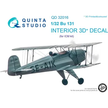 Plastikový model Quinta studio 1/32 Bu-131 3D-Printed & colour Interior (ICM)